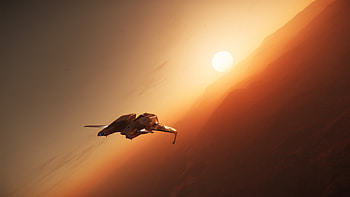 Star Citizen 3 Sunset, star-citizen, spaceship, artist, artwork, digital-art HD wallpaper