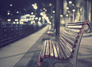 City, Miscellanea, Miscellaneous, Park, Evening, Bench, Deserted HD wallpaper