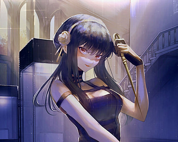 Yor forger, spy, anime girl HD wallpaper