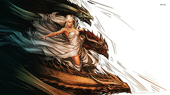 daenerys tagaryen protected by dragons, dragon, game, daenerys, thrones, targaryen HD wallpaper