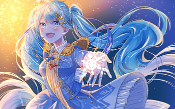 Hatsune Miku, snowflake, Vocaloid, manga, Vocaloid characters, Hatsune Miku Vocaloid HD wallpaper