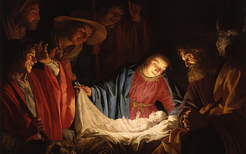 Adoration of the Shepherds, Mary, Jesus, shepherds, Baby, adoration, Joseph HD wallpaper