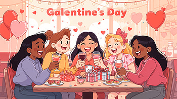 Galentine's Day Cheers —, Woman, Friends, Party HD wallpaper