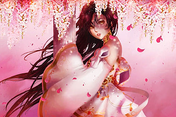 Wind Blown, wind, tree, petals, sakura HD wallpaper