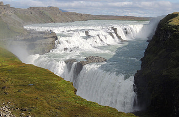 Gullfoss Falls, Iceland, Stunning waterfalls, Natural beauty HD wallpaper