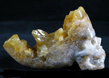 DRUSE QUARTZ CRYSTAL SKULL, crystal, skull, face, stone, head, rock HD wallpaper