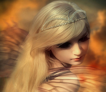 ~Attractive Angel~, emotional, attractive, beautiful girls, digital art, spring, weird things people wear, people, backgrounds, creative pre-made, angels, mixed media, love four seasons, pretty, softness beauty, models, girls, lovely HD wallpaper
