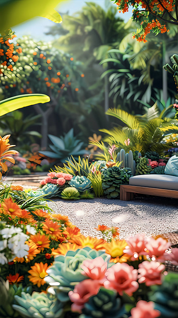 Modern garden view 1, garden, gardening, Modern HD phone wallpaper