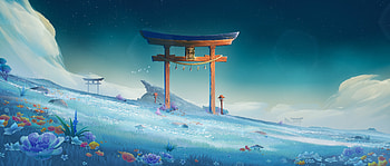Torii Gates, artist, artwork, digital-art, artstation HD wallpaper