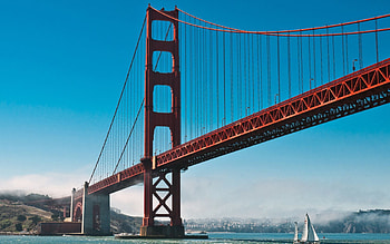 Cities, Water, Sky, Ocean, Sailboat, Sailfish, Bay, San Francisco, Golden Gate HD wallpaper