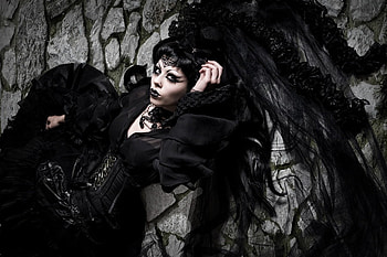 Cold Silence, sexy, model, goth, beautiful, people, dark, female HD wallpaper