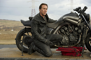 Nicolas Cage, Schauspieler der Film, Motorrad Ghost Rider HD wallpaper