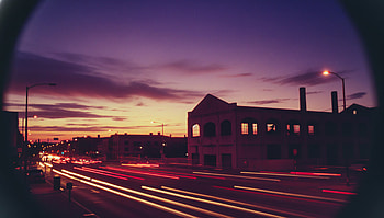 Dusk Express: Urban Light Trails, light trail, cityscape HD wallpaper