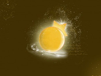 Moony Moony Star, yellow star, yellow moon, abstract, note, quote, cute HD wallpaper