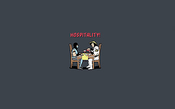Mortal Kombat, Vector, Minimalism, Table, Glasses, Bottle, Side Table, Goblets, Joke, Gray Background, Grey Background, Help, Raiden, Sub Zero, Sub-Ziro, Sub-Zero, Fatality HD wallpaper