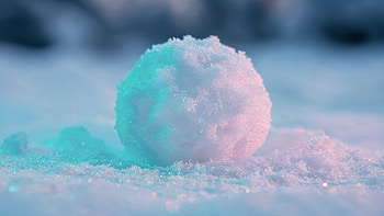 Arctic Snowball: Frosted Orb, Winter HD wallpaper