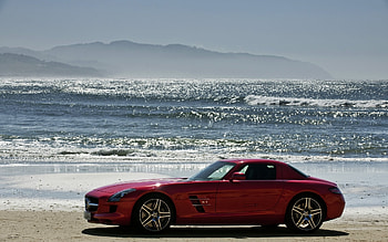 Transport, Landscape, Auto, Sea, Mersedes HD wallpaper