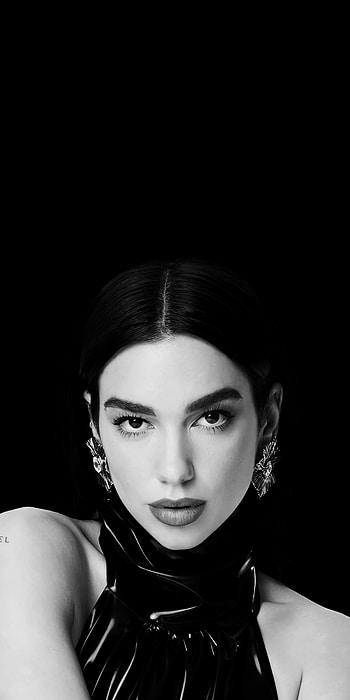Dua Lipa Black&White, fashion design, jaw, dua lipa, white, billie, black HD phone wallpaper
