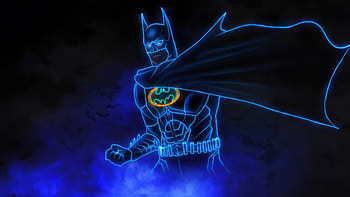 Michael Keaton Batman Neon Artwork, batman, superheroes, artwork, artist, digital-art, neon, art HD wallpaper