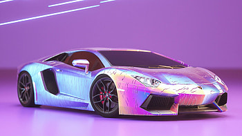 Purple Lambo, Sleek design, Luxury and power, Eye-catching aesthetics HD wallpaper