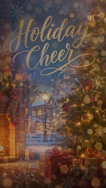 Cozy Holiday Cheer — , Christmas Tree, Fireplace HD phone wallpaper