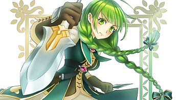 Green Eyes Long Braided Hair Rishia Ivyred The Rising of the Shield Hero HD wallpaper