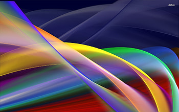 Colorful translucent silk curves | Wide HD wallpaper