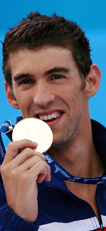 Gold medal, Michael Phelps HD phone wallpaper