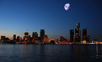 Detroit Skyline, Urban landscape, City view, Michigan city HD wallpaper