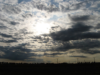 Sun behind clouds , clouds, sky, sun, cloud HD wallpaper