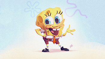 Spongebob Art , spongebob, cartoons, artist, artwork, digital-art, artstation HD wallpaper