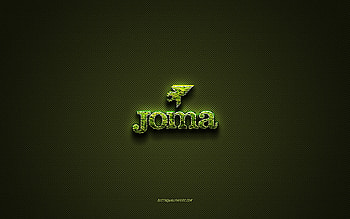 Joma logo, green creative logo, floral art logo, Joma emblem, green carbon fiber texture, Joma, creative art HD wallpaper