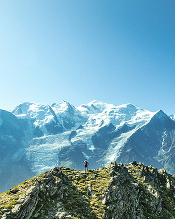 Nature, Mountains, Vertex, Height, Tops, Human, Person, Loneliness HD phone wallpaper