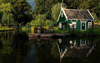 Riverside travels, River house , river house, Top river HD wallpaper