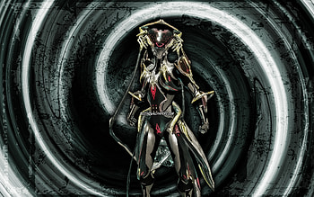 Trinity Prime, gray grunge background, Warframe, RPG, Warframe characters, Trinity Prime Build, vortex, Warframe Builds, Trinity Prime Warframe HD wallpaper