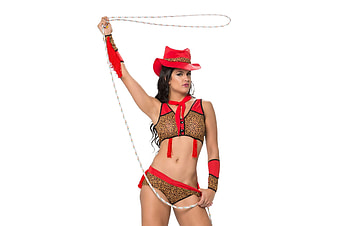 Rodeo Practice, cowgirls, brunettes, rope, hats HD wallpaper
