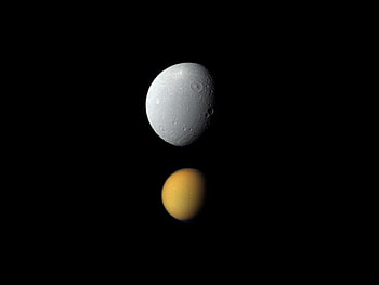 Titan & Dione, to, me, moon, the, fly HD wallpaper