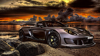 Porsche Mirage GT, supercar, car, cars, sunset HD wallpaper