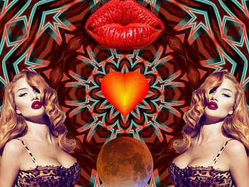 When It's Red, eye candy, abstract, 3d, fractal, collage HD wallpaper