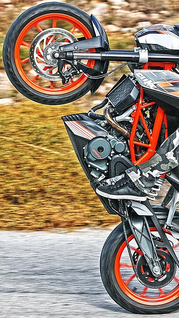 Ktm Rc 390, Wheelie Stunt HD phone wallpaper