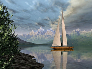 Landscape, Yachts HD wallpaper