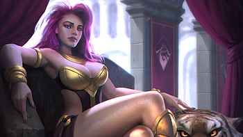 Tiger Queen Lol, league-of-legends, games, tiger, artstation, artist, artwork, digital-art HD wallpaper