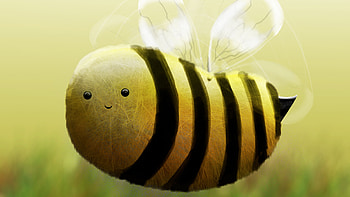 Bee Illustration, bee, behance, animals, artist, digital-art, artwork HD wallpaper
