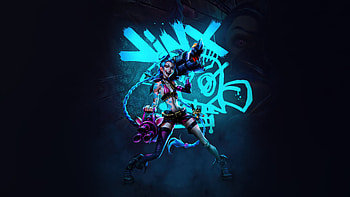 Jinx Whispers Of Fate, jinx-league-of-legends, league-of-legends, games, artist, artwork, digital-art, video-games HD wallpaper