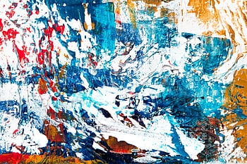 Vibrant abstract acrylic painting with dynamic textures and bold colors. HD wallpaper