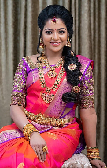 Chitra, sari, Tamil vj HD phone wallpaper