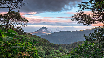 Arenal Volcano seen from Monteverde, Costa Rica, nature, landscape HD wallpaper