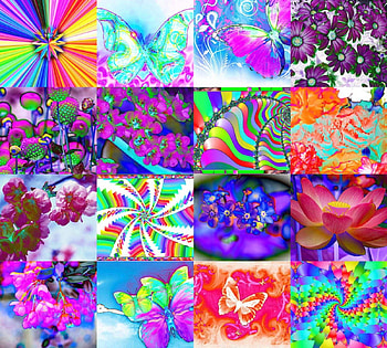 SIXTEEN SOLARIZED, sixteen, abstract, pretty, collage HD wallpaper