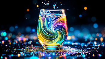 Vibrant Cider Splash - Ultra, cider, colorful, glass, water, swirl HD wallpaper