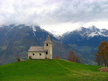Church in Mountains, cool HD wallpaper